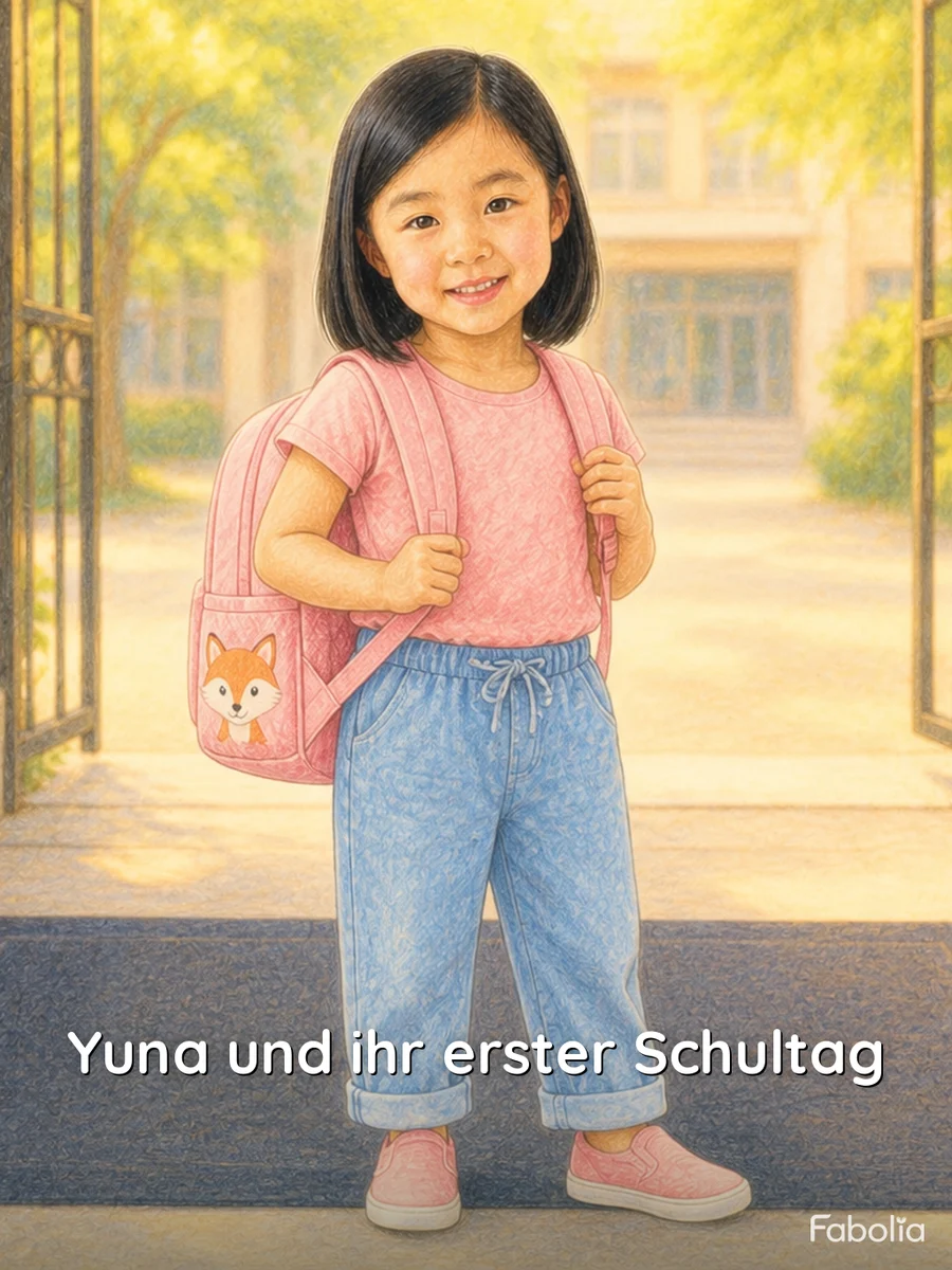 Buchcover · Yuna und ihr erster Schultag